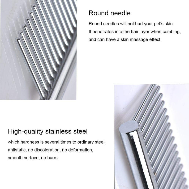 Pet Steel Comb with Rounded Ends Stainless Steel Teeth,metal Cat Dog Comb for Removing Tangles and Knots,Poodle Grooming Deshedding Tool, 7 1/2-inch L… - BeesActive Australia