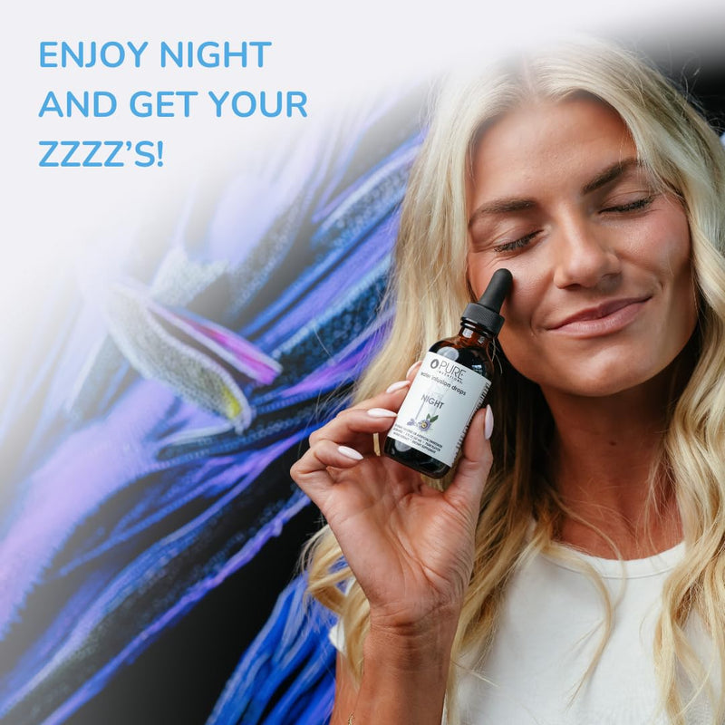 Pure Inventions Night - Pear Flavored Water Infusion Drops - No Sugar, Calories, or Artificial Sweeteners - 60 Servings - 2oz Night Time - Pear - BeesActive Australia
