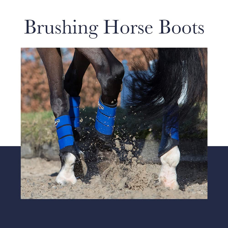 LeMieux Brushing Horse Boots - Protective Gear and Training Equipment - Equine Boots, Wraps & Accessories Large X-Wide Brown - BeesActive Australia