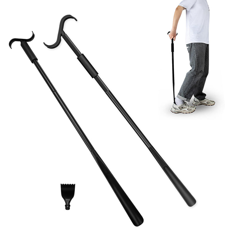 2X Dressing Stick Shoe Horn Remover Tool Black and 1x Claw for Scratching Back - BeesActive Australia