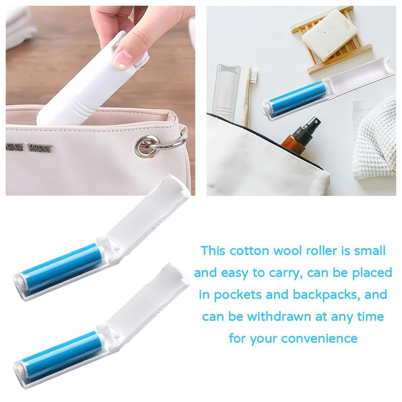 Reusable mini lint roller, clothing lint roller, travel size handbag, sustainable pet hair remover for dog hair, cat hair and lint, pack of 4 - BeesActive Australia