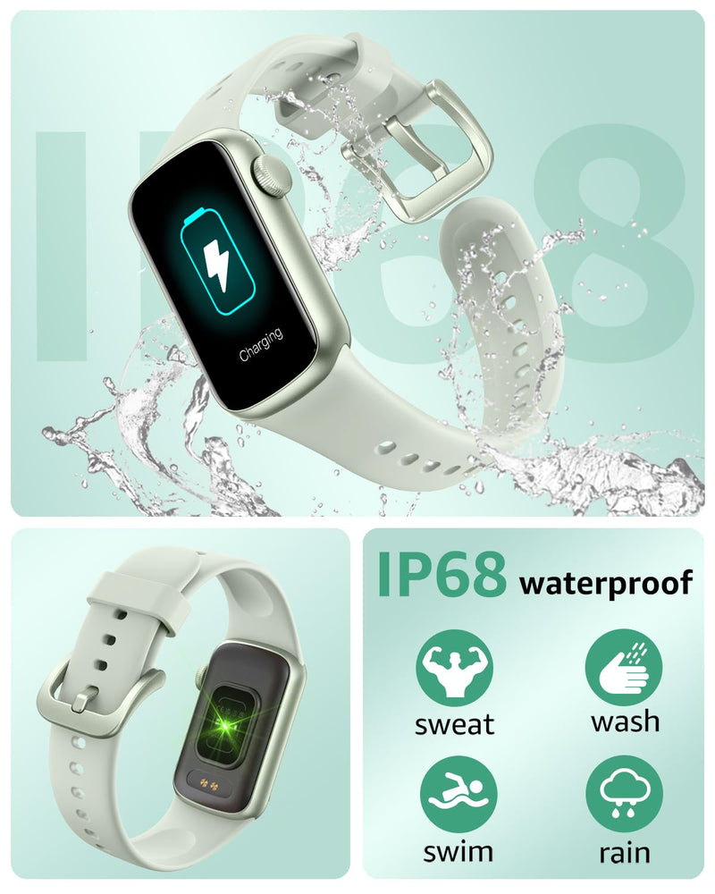 Fitness Tracker with Step Counter/Calories/Stopwatch, Activity Health Tracker with Blood Pressure Heart Rate Monitor, Sleep Tracker, 137+ Sport Modes, Pedometer Smart Watch, Gift for Women Men Green - BeesActive Australia