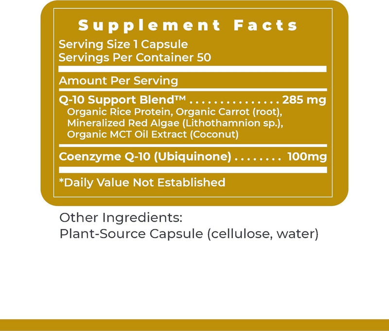 Premier Research Labs CoQ10 - Coenzyme Q10, Co Q 10 Supplement, 100mg Capsules, Ubiquinol Co Enzyme Q-10 with Red Algae & MCT Oil - 50 Vegetarian Capsules