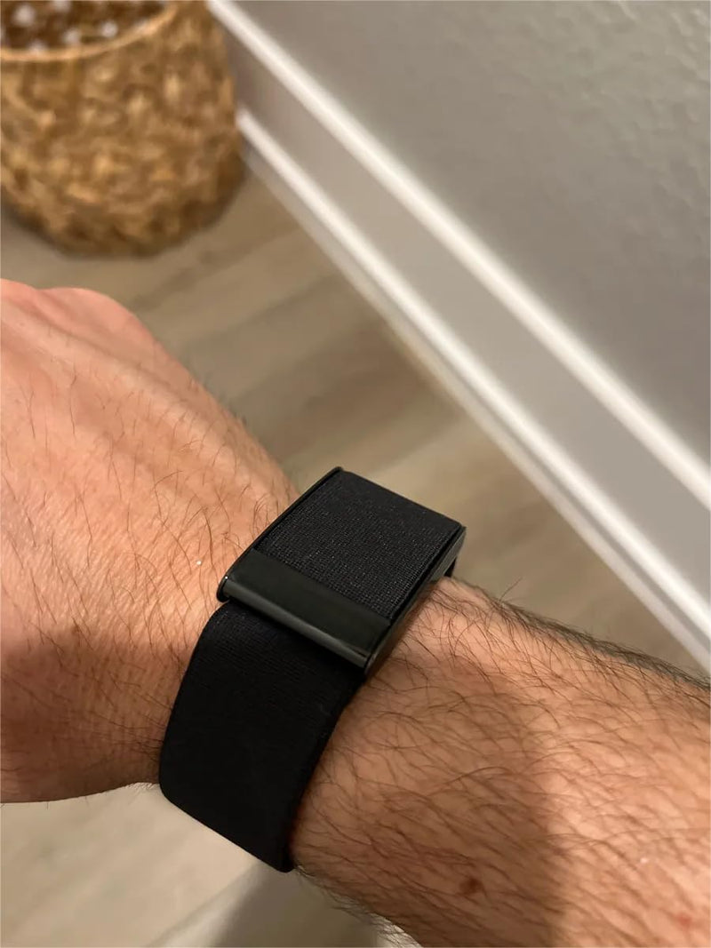 HydroKnit Nylon Sport Band Compatible with Whoop 4.0 | Soft, Elastic, Fast-Drying, Water-Resistant, and Comfortable Replacement Strap for Active Lifestyles Black