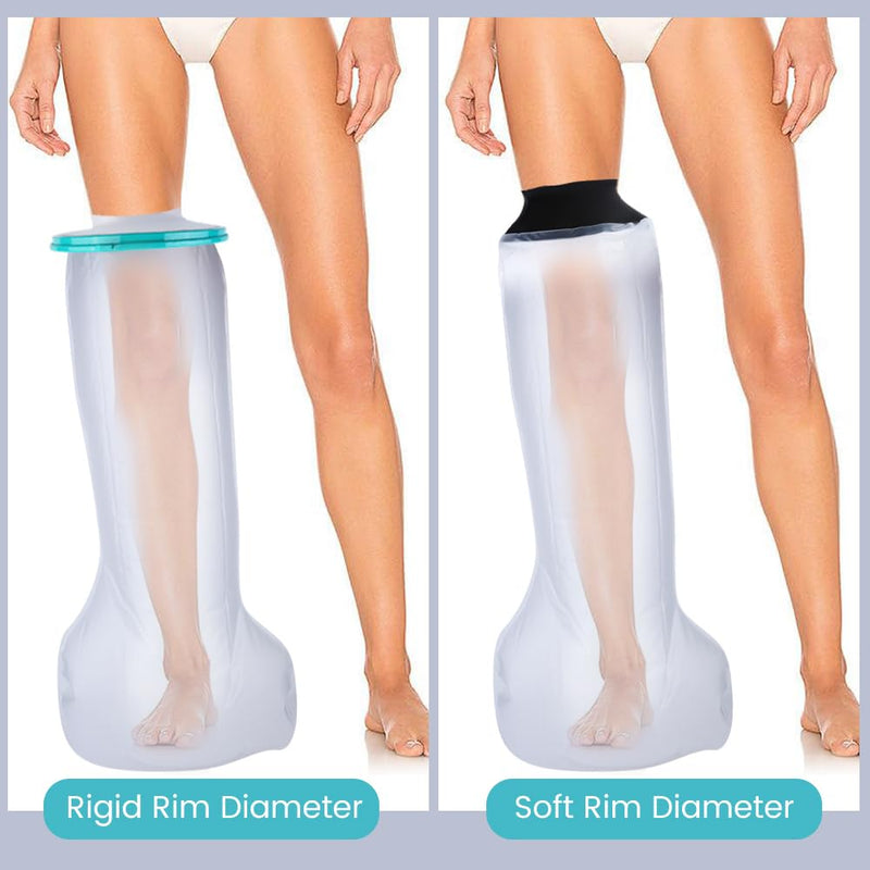 CIVJET Cast Covers for Shower Leg, Waterproof Cast Cover for Showering, Cast Protector for Shower Adult, Shower Boots for Foot after Surgery, Full Leg, Thigh (Diameter - 7.9") Extra Long Soft Black - BeesActive Australia