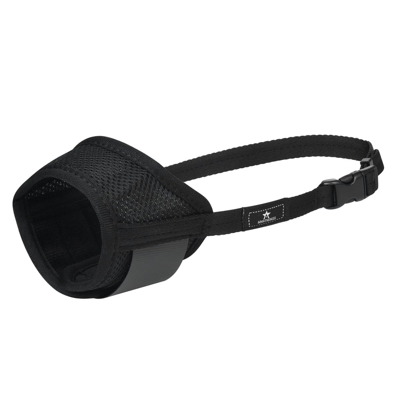 AMATHINGS dog muzzle size: XL, black, nylon, adjustable, breathable, bite protection, prevents chewing and barking, drinking possible - BeesActive Australia