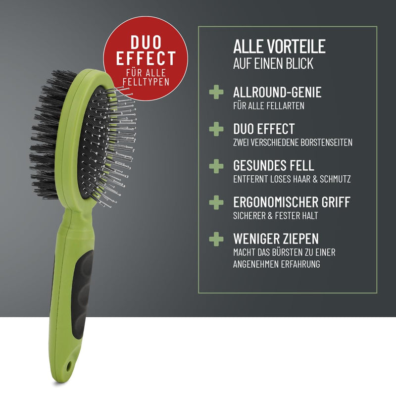 ReaVET 2-in-1 dog brush, cat brush for long hair and short hair - also for puppies and cats I smoothing, detangling, brushing out I all-round talent for daily grooming - BeesActive Australia