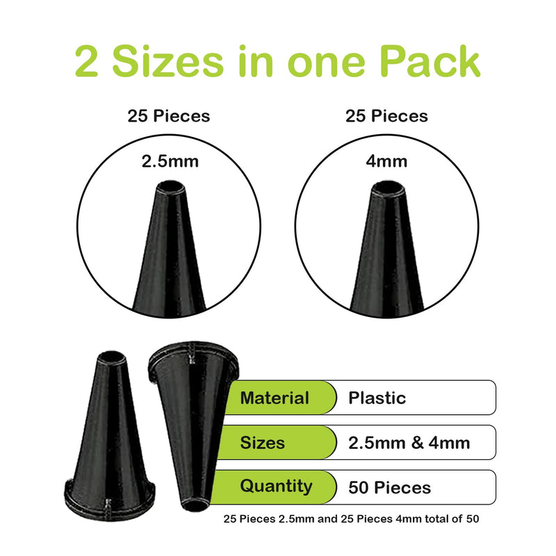 CynaMed Disposable Otoscope Covers (50-Pack) – Plastic Specula Tips, 2.5mm & 4mm Speculum for Otoscope - BeesActive Australia