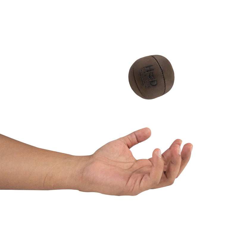 Hide & Drink, Stress Ball, Relieve Fidgeting and Anxiety, Exercise Hand, Squishy Tension Accessory, Great for the Office, Classic Style, Full Grain Leather, Handmade, Bourbon Brown