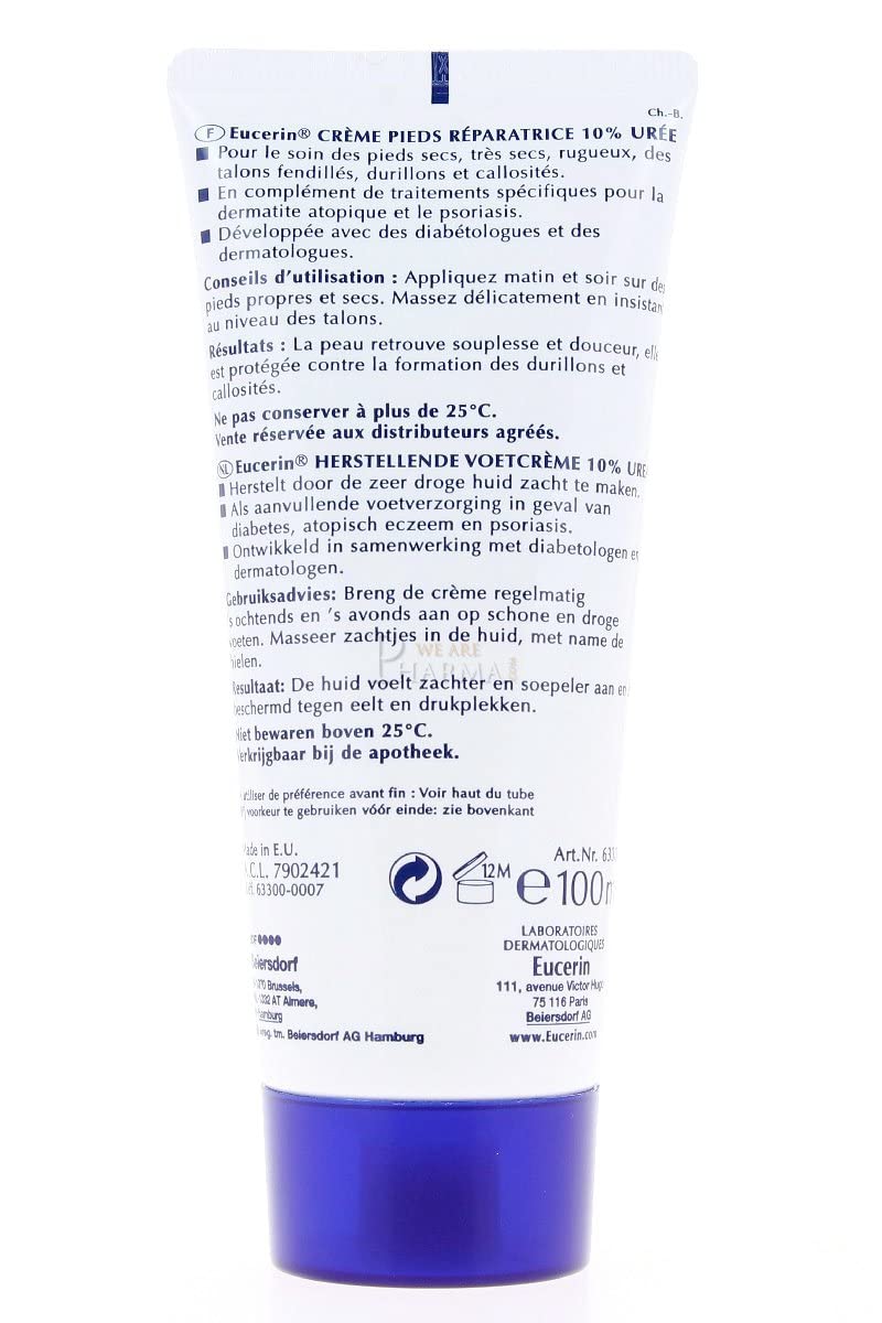 Eucerin UreaRepair Plus Foot Cream 10% Urea 100ml - BeesActive Australia