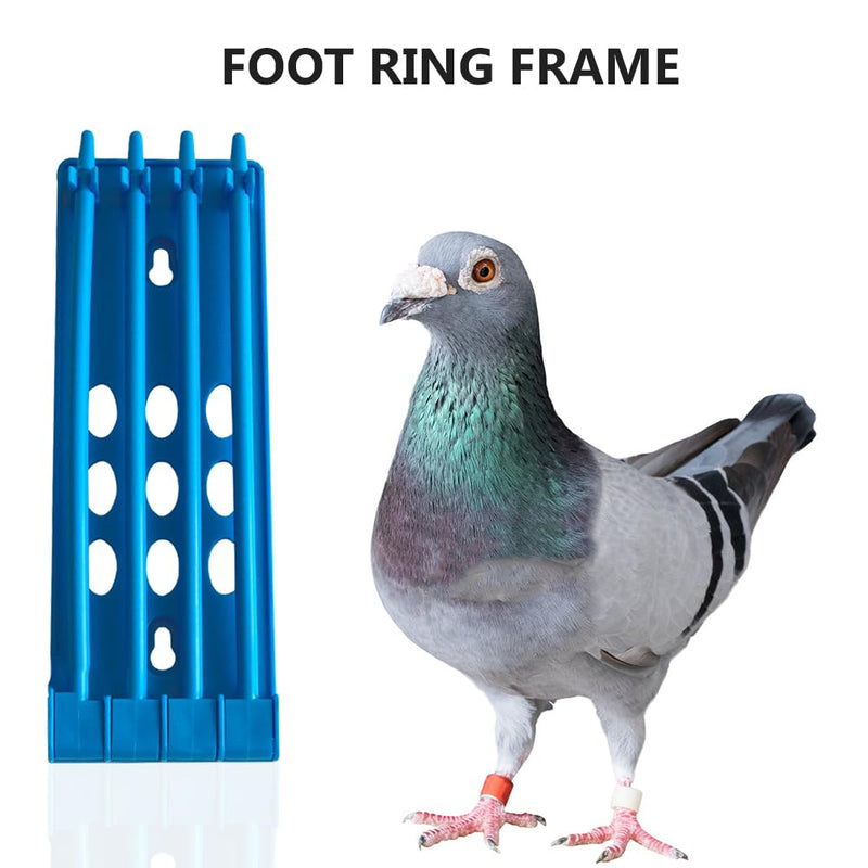 VANZACK 3pcs Pigeon Ring Stand Pigeon Ring Frame Pants Parrot Clip Ring Holder Budgie Foot Leg Accessory Pigeon Foot Ring Holder for Bird License Plate Decorations Round Plastic - BeesActive Australia