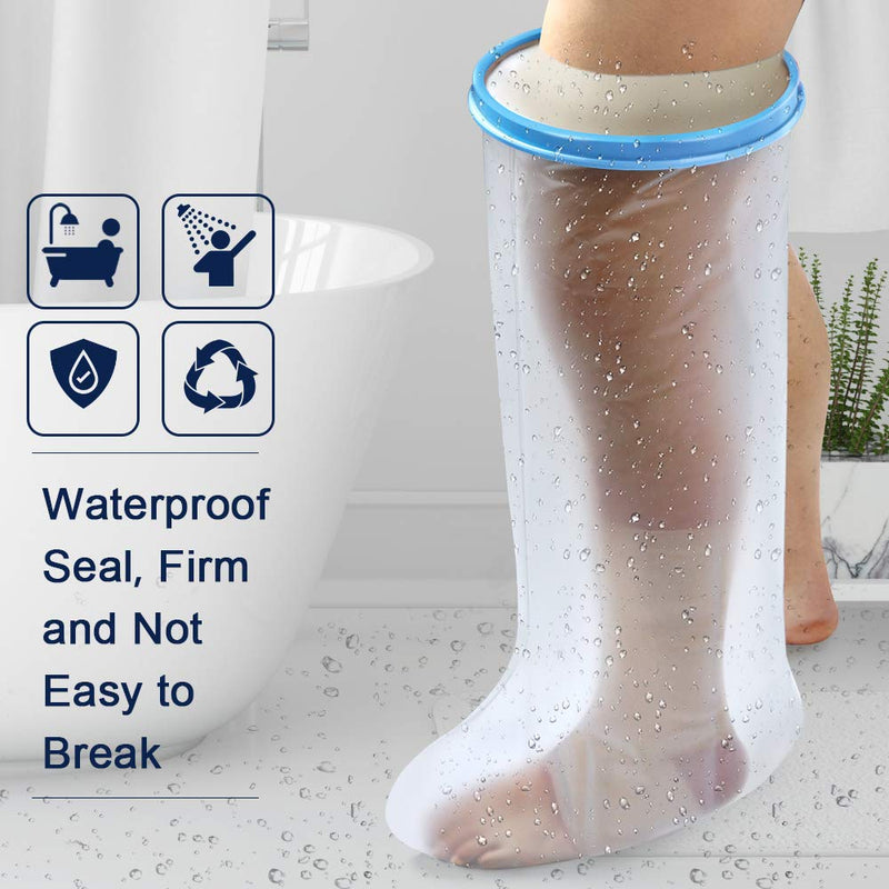 Bukihome Shower Watertight Foot Protector, Adult Leg Cast Covers, Extra Large Capacity Adult Thigh Tension & Super Waterproof Leg Protector, For Thigh size 21.65-23.23 inches Clear 1 Count (Pack of 1) - BeesActive Australia