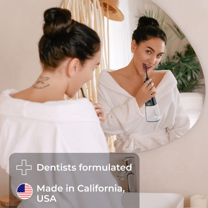 Concentrated Water flosser Rinse & Mouthwash | Add to Oral irrigator | Mint Flavor | When dilluted 186 fl.oz | Alcohol and Fluoride Free| Pack of 1 = 16.9 fl.oz WATER DENT 16.9 Fl Oz (Pack of 1) - BeesActive Australia