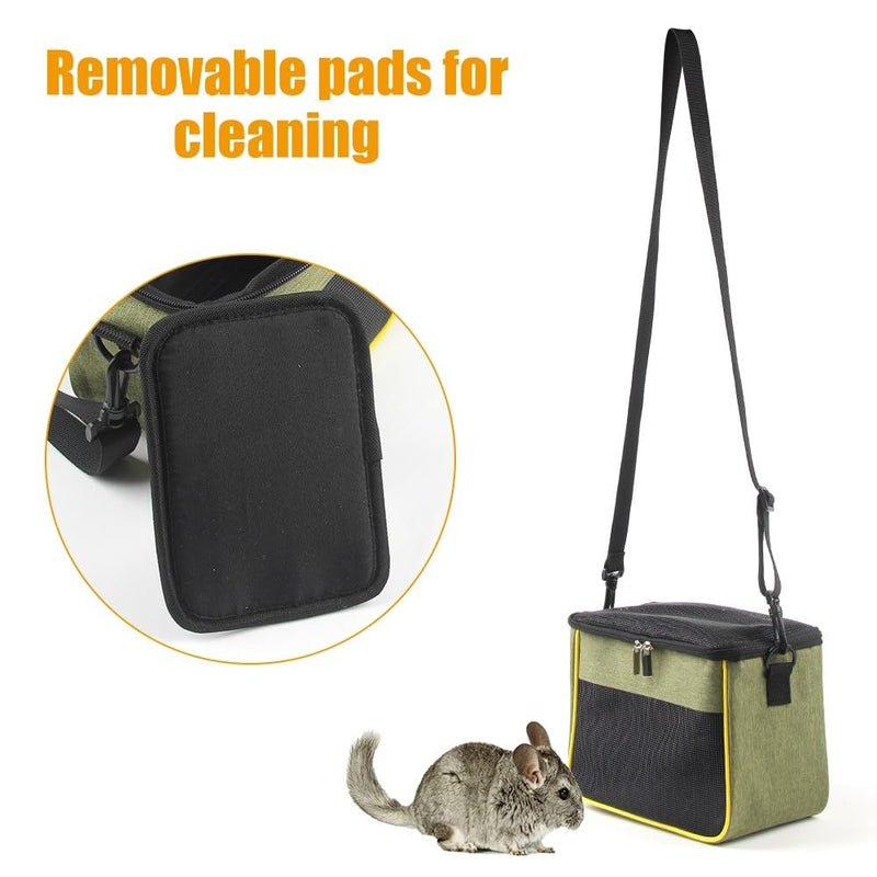 MiOYOOW Hamster Carrying Bag, Breathable Guinea Pig Carrying Bag, Portable Small Animal Travel Cage for Small Animals Hamsters Sugar Gliders Squirrels Gerbils Rabbits Kittens L - BeesActive Australia