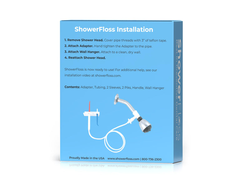 Water Dental Flosser - Convenient for Teeth, Attaches to Your Shower Head - Easy Installation, Adjustable Temperature & Pressure - Dentist Recommended - BeesActive Australia