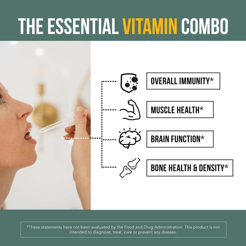 Organic Plant D3 K2 vitamin 10000 iu - All-Trans MK7 from MenaQ7 (120 mcg K2) - 100% Organic & Plant-Based Sublingual D3 Drops 10,000 iu (Cholecalciferol), 100% Vegan - Supports Immunity, Bone, Brain 1 Fl Oz (Pack of 1)