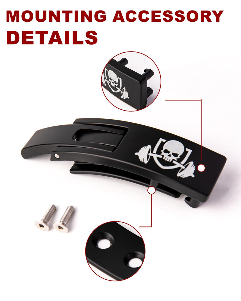 MANUEKLEAR Lever Belt Replacement, Professional Replacement Lever Belt Buckle Attachment for Man and Women Obsidian Black