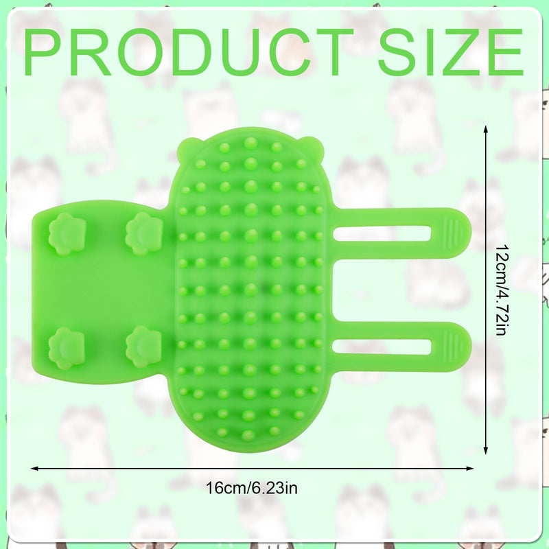 2pcs Self Cleaning Cat Brush, 2-in-1 Tickling Comb Cat Massage Brush Pet Artifact Adjustable Silicone Kitty Grooming Shedding Brush Cat Corner Scartcher Groomer for Short/Long Hair Cats Dogs (Green) - BeesActive Australia