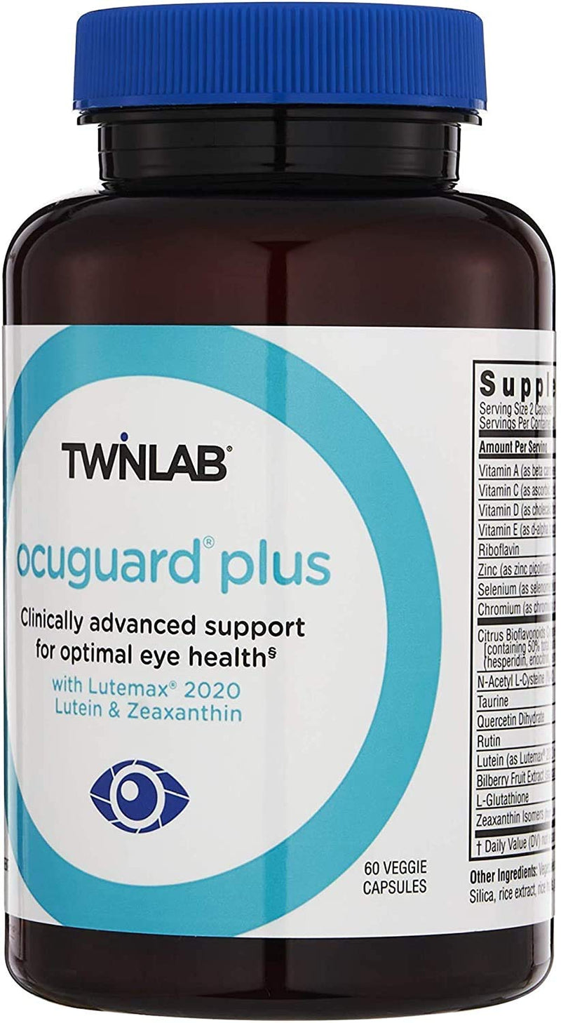 Twinlab Ocuguard Plus - Eye Supplement with Zinc, Vitamin A, C & D - 60 Veggie Capsules 60 Count (Pack of 1)
