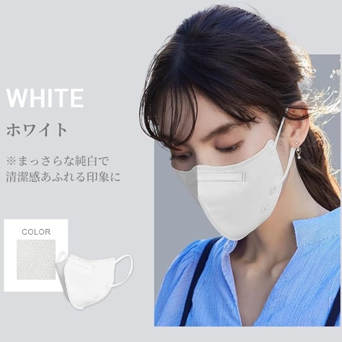 OKUYOSHI 3D Mask, Ultra-thin Mask, For Summer, Cold Sensation Mask, Ordinary Mask, Choose Your Mask, Three-Dimensional, Small Face Mask, Summer Mask, Cool, Mask, Non-Woven Fabric, Disposable, Stylish, No Hurting Ears - BeesActive Australia