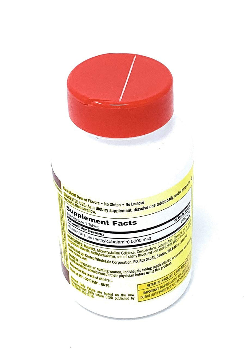 Kirkland Signature Quick Dissolve B-12 5000 mcg., 300 Tablets
