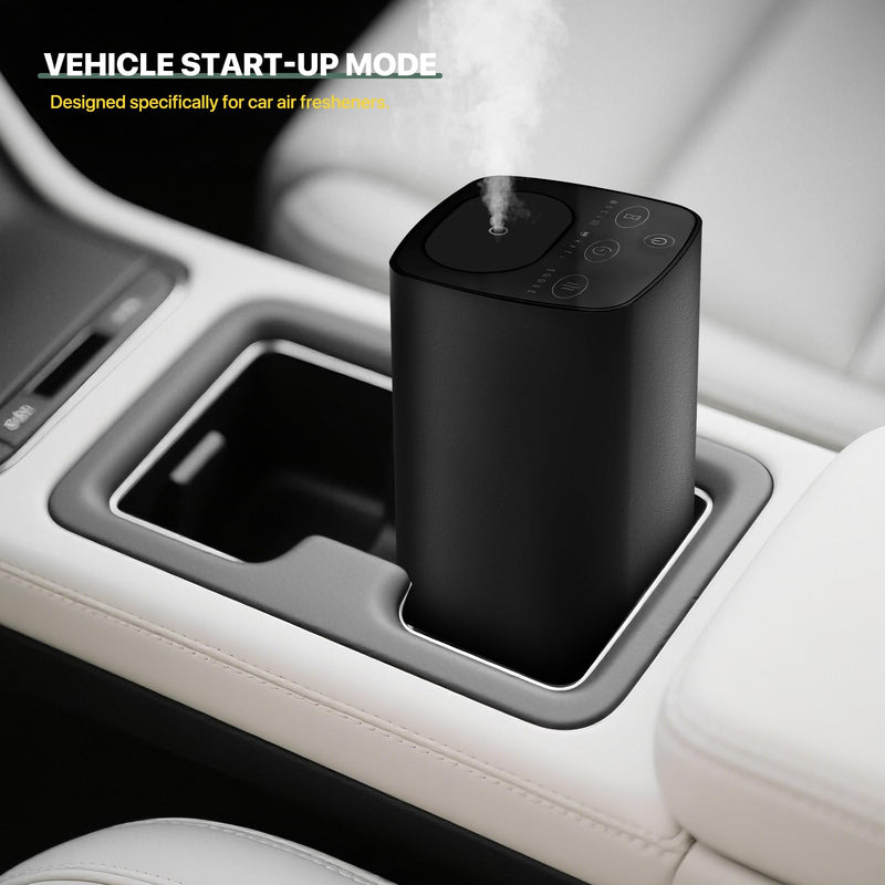 Waterless Car Essential Oil Diffuser, Portable Nebulizer Aromatherapy Diffuser, Mini Scent Air Machine with Timers for Home, Room, Car, Office,Travel Black - BeesActive Australia