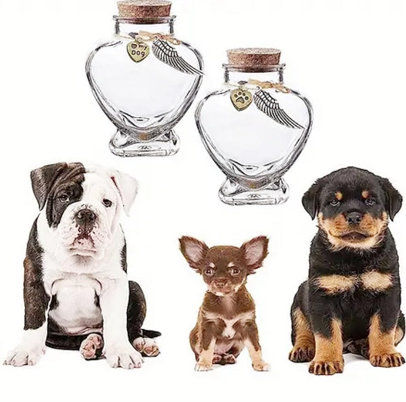 Vencede Mini Glass Bottle Urn, Pet Hair Memorial Bottle, Pet Hair Memorial Bottle, Pet Memorial Urn, Keepsake for Dogs and Cats (1 Piece) - BeesActive Australia