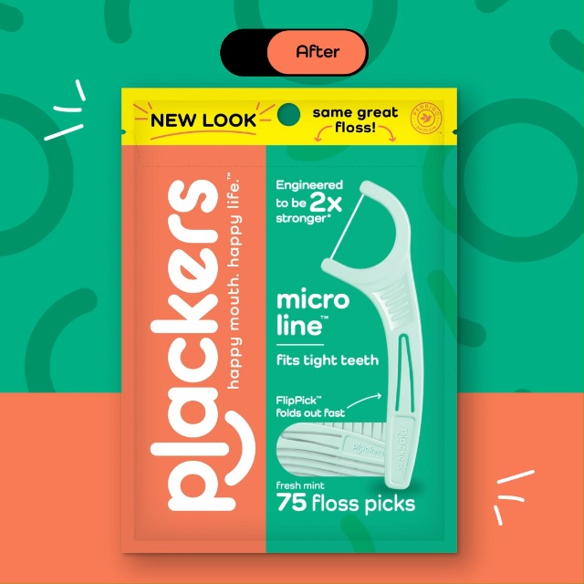 Plackers OrthoPick® Floss Picks Designed for Braces, Tuffloss® Made Without PTFE, FlipPick® Clean Between Brackets, 36 Count (8 Pack) 36 Count (Pack of 8)