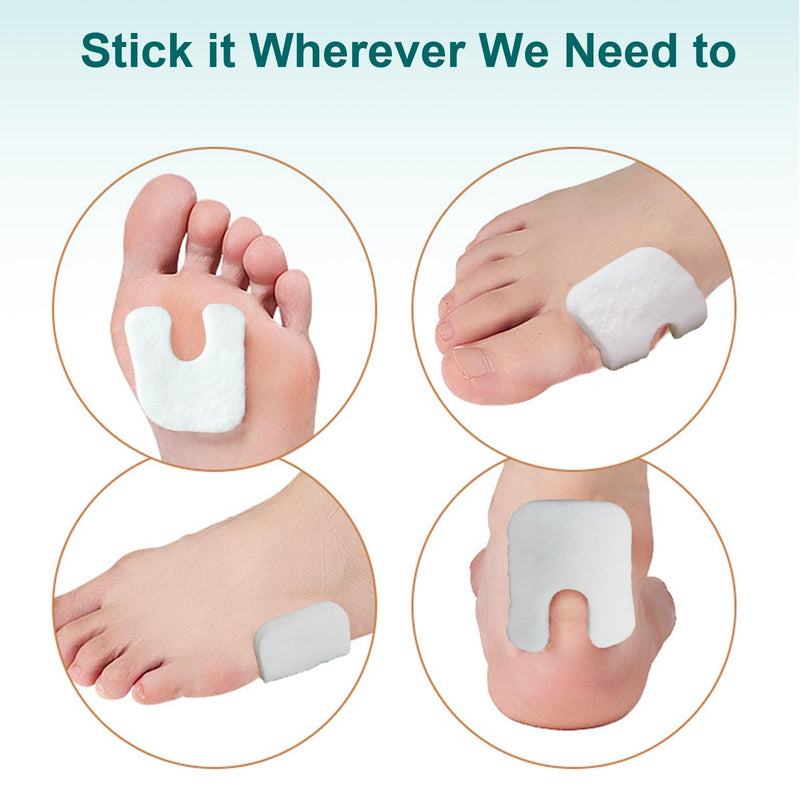 U Shape Metatarsal Foot Pads for Women 24 Pcs, Callus Cushions Horseshoe Pads Moleskin for Feet, Foot Pads Callus Pads for Heel Bottom Side of Foot, Ball of Foot Cushion Pain Relief