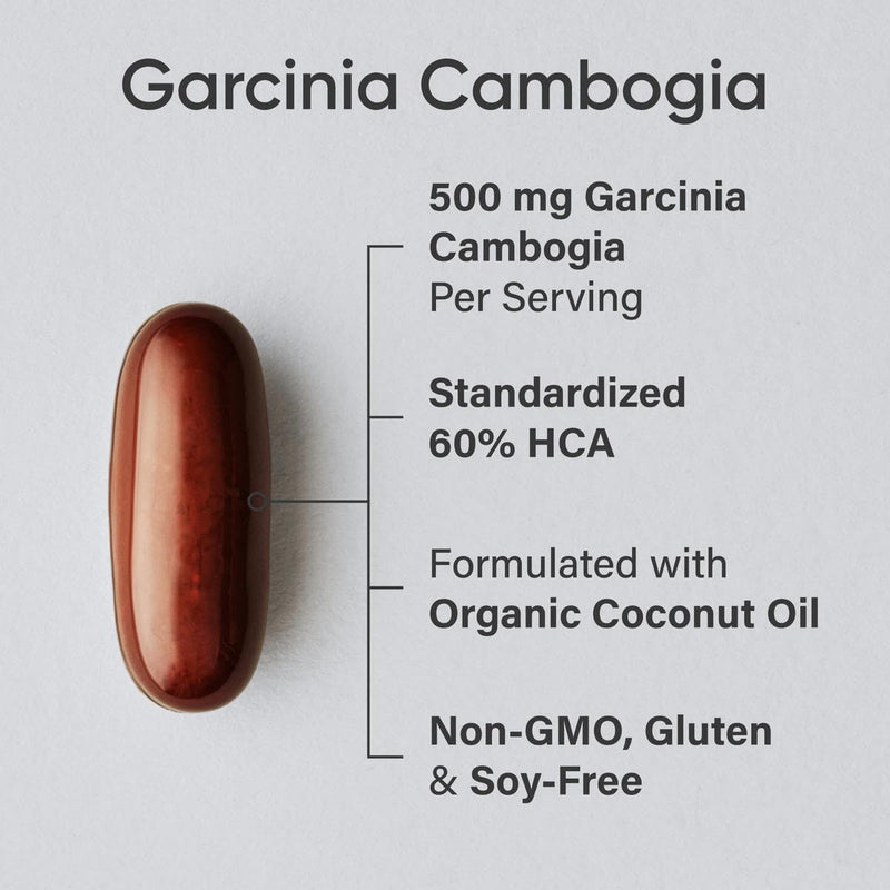 Sports Research Garcinia Cambogia Extract (60% HCA) with Extra Virgin Organic Coconut Oil | Non-GMO, Soy & Gluten Free (180 Liquid Softgels) 180 Count (Pack of 1)