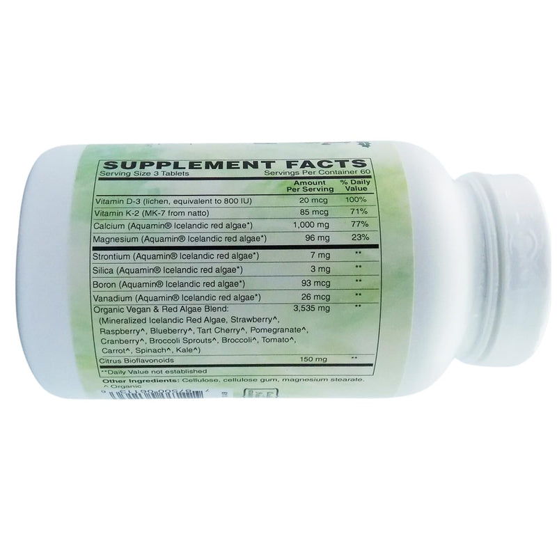Holly Hill Health Foods Algae Based Calcium 1,000 mg, 180 Tablets 180 Count (Pack of 1)