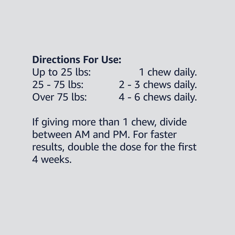Amazon Basics Premium Dog Hip & Joint Supplement Chews with EPA and DHA, 60 Count (Previously Solimo) 60 Count (Pack of 1)