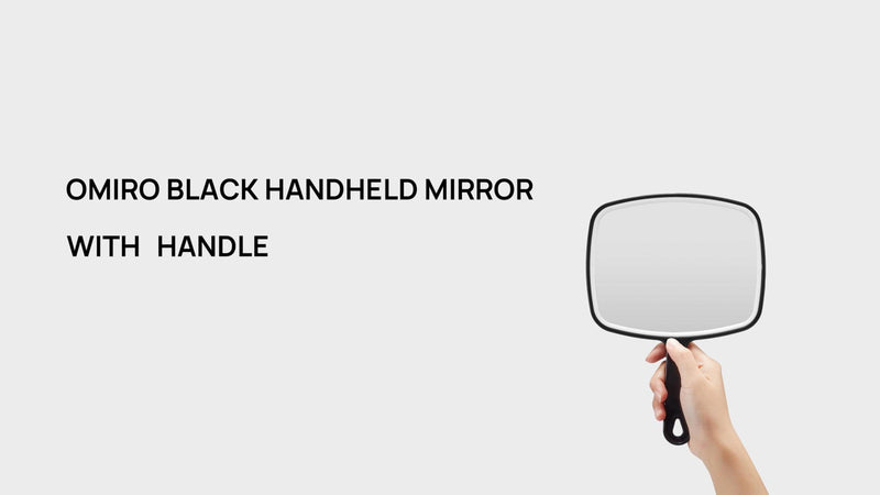 OMIRO Hand Mirror, Handheld Mirror with Handle, 9.2" L x 6.6" W,Pack of 3 9.6"L x 6.3"W - Pack of 3
