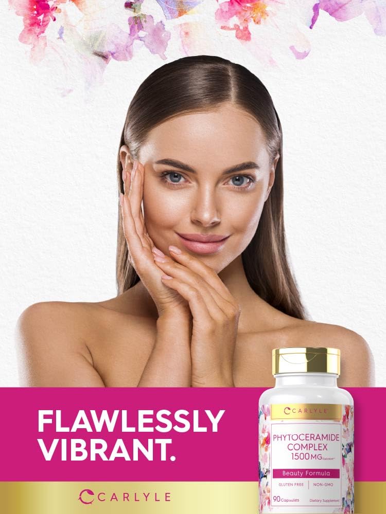 Carlyle Phytoceramide Supplement | 90 Capsules | with Organic Sweet Potato | Beauty Formula Complex | Vegetarian, Non-GMO and Gluten Free