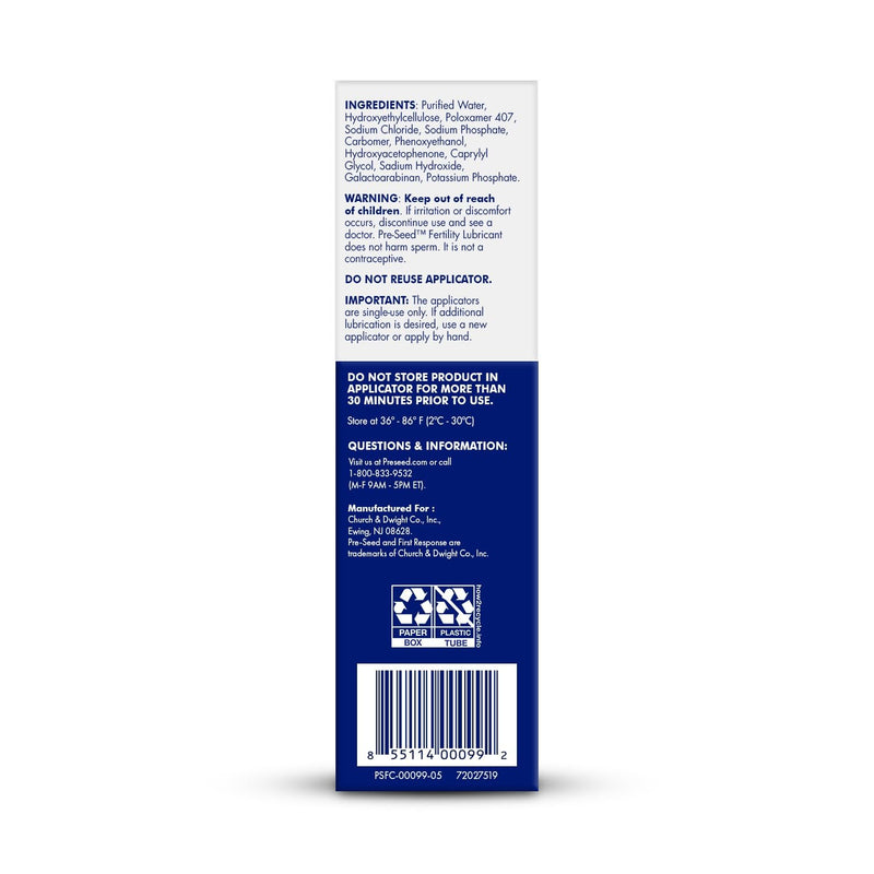 Pre-Seed Lubricant Multi-use, 40-gram tube with 9 applicators (Pack of 2) - BeesActive Australia