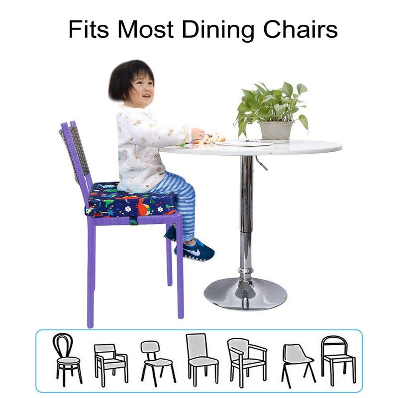 Dining Chair Heightening Cushion Portable Dismountable Adjustable Highchair Booster for Baby Toddler Kids Infant Washable Thick Chair Seat Pad Mat (Dark Blue) Dark Blue - BeesActive Australia