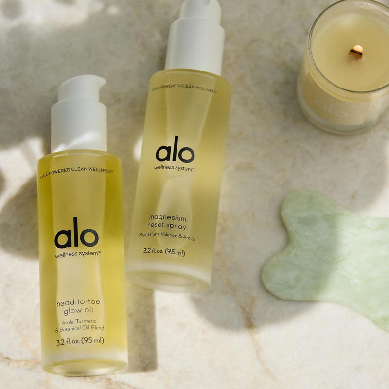 Alo Head-to-Toe Glow Oil, Hydrates & Nourishes Skin, Citrus, 3.2 oz | Jojoba, Amla, Aloe & Vitamin E, Glow-Boosting Natural Dry Body Oil