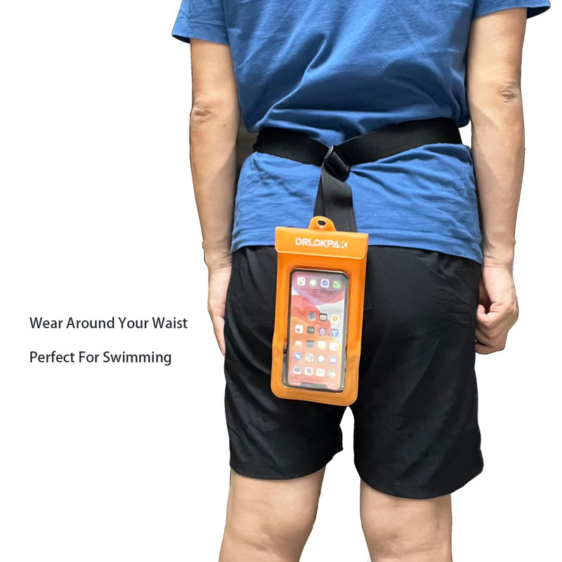 DRLOKPAK surfing waterproof Waist pouch Crossbody Chest Bag Fanny Pack Snorkeling Swimming Bag Beach Floating Dry Phone case holder (Black) Black - BeesActive Australia