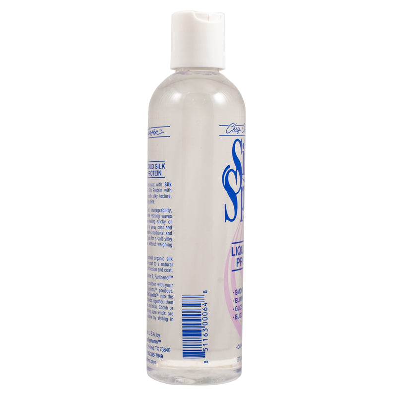 Chris Christensen Silk Spirits Liquid Protein, Smooth and Silky, Eliminate Frizz, Glossy Shine, Black Statis, Dog Conditioner, Groom Like a Professional, 8 oz - BeesActive Australia