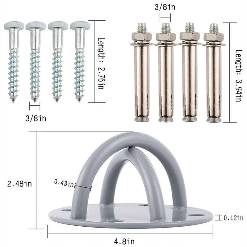 Wall Ceiling Mount Bracket for Gym & Home Suspension Straps Anchor for Olympic Rings Fitness Training Yoga Swing Battle Ropes Resistance Band & Boxing Equipment - BeesActive Australia