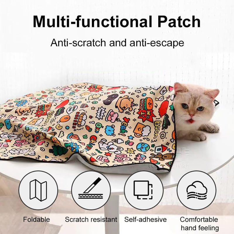 BAOSROY Cat Grooming Wrap, Cat Grooming Wrap, Cat Grooming Cloth, Cat Wrap for Cutting Nails Cat Grooming Cloth, Cat Nail Clipping Grooming Wrap, Cat Restraints for Nail Clipping, Self-Adhesive Cat Wrap - BeesActive Australia