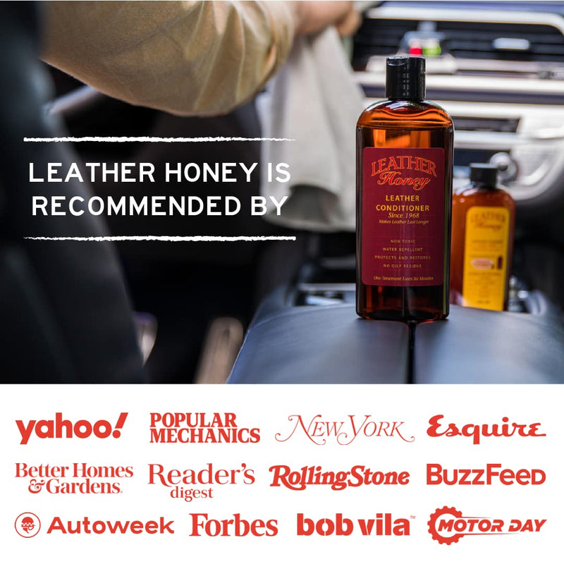Leather Honey Complete Leather Care Kit Including 4 oz Cleaner and 8 oz Conditioner for use on Leather Apparel, Furniture, Auto Interiors, Shoes, Bags and Accessories - BeesActive Australia