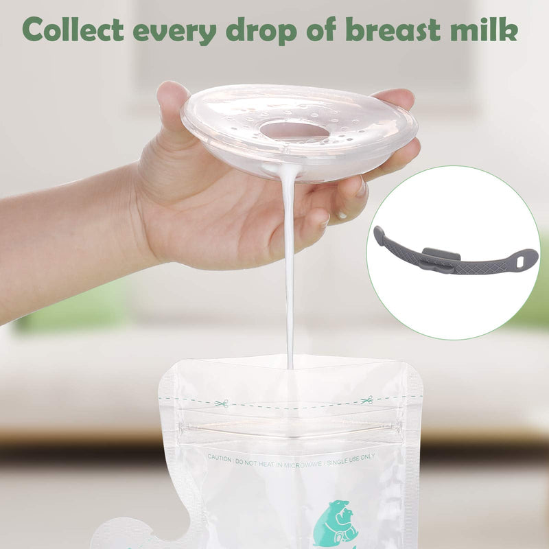 Lictin Breast Shell Breastmilk Collector for Breastfeeding-2 Pcs Silicone Breast Pad Nursing Cup Milk Saver for Nursing Moms Protect Sore Nipples Soft and Reusable with Box 2 Count (Pack of 1) Lnp5 - BeesActive Australia