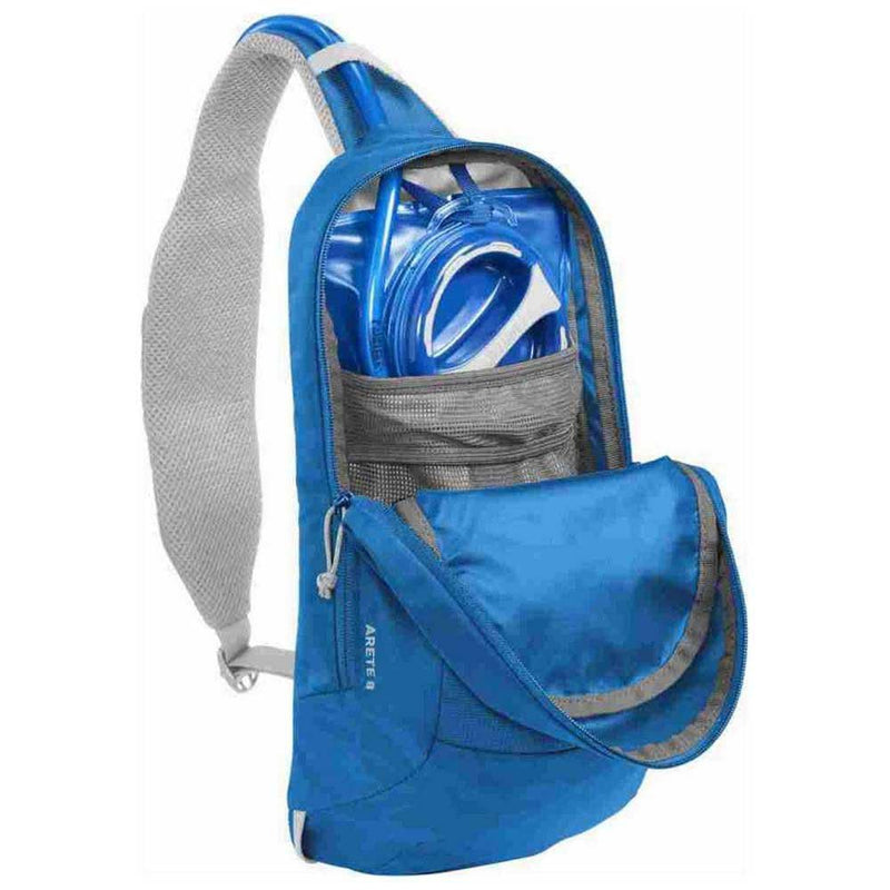 CamelBak Arete Sling 8 Hiking Pack with Carry Cap Bottle Indigo Bunting/Silver