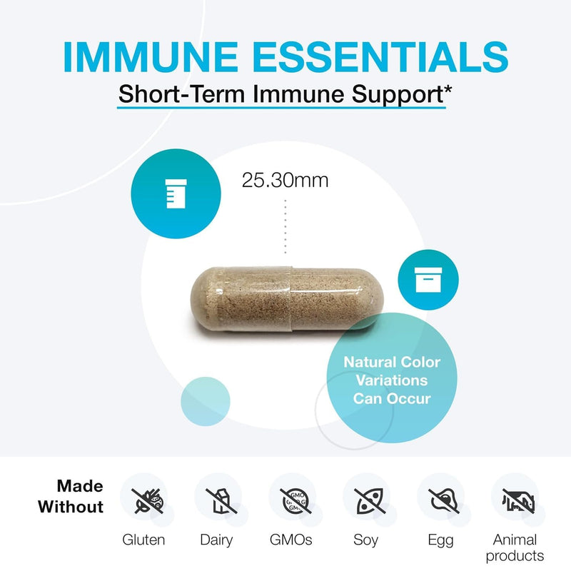 XYMOGEN Immune Essentials - 1,000 mg Vitamin C & Olive Leaf Extract - Immune System & Antioxidant Support - Vegetarian, Dairy-Free & Gluten-Free - 45 Capsules