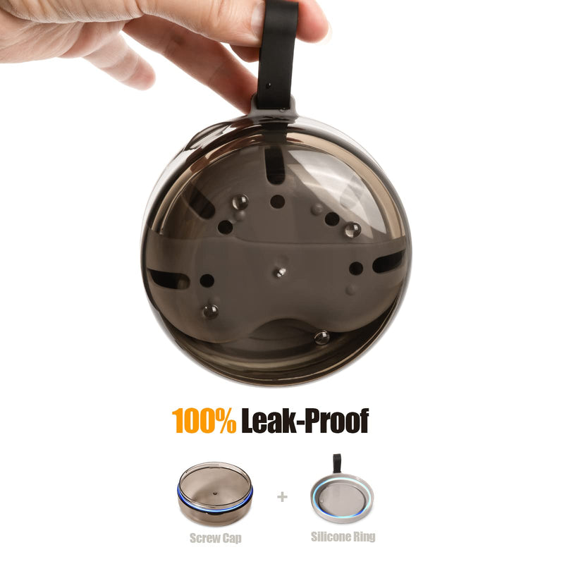 Denture cup, Definitely No-Leak Denture Bath Box for Traveling Perfectly, Denture Cup with Strainer & Mirror(White) White