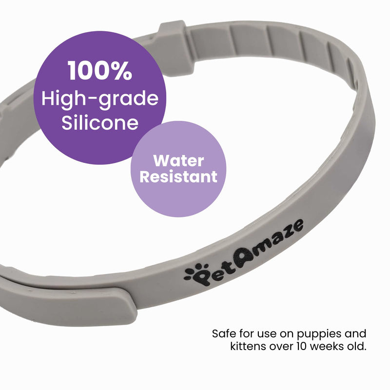 Calming Collar for Dogs Support Calm Behaviour During Fireworks, Thunderstorms, Travel & Separation - Lavender & Chamomile Aromas - Adjustable, Water-Resistant, Lasts Up to 30 Days - Large