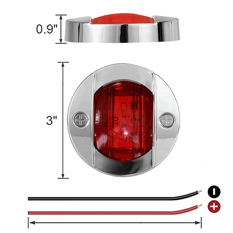 4Pcs DC 12V Red LED Marine Lighting Set for Boats and Yachts – Includes Interior, Navigation, Side Marker, Deck, Transom, Anchor, Stern, and Courtesy Lights - BeesActive Australia