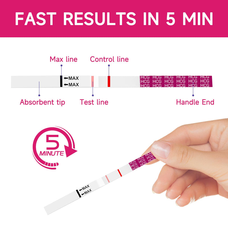 Early Detection Pregnancy Test Strips, Amazewell hCG Test Strips Easy at Home Pregnancy Tests Bulk, Over 99% Accuracy, 50 Pack Pregnancy Test Kits for Women with 1 Reusable Urine Cup - BeesActive Australia