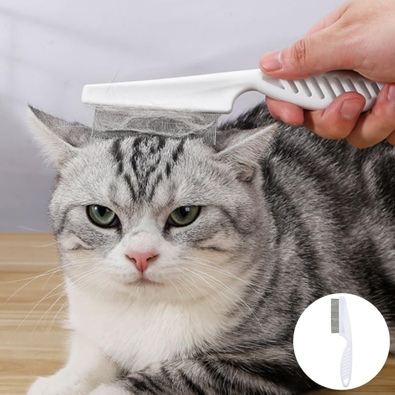 4 PACK Pet Hair Comb Flea Comb Multifunctional Pet Hair Comb Flea Tear Stain Removal Cat Comb Pets Grooming Comb Kit for Grooming and Dehairing Face and Paws - BeesActive Australia